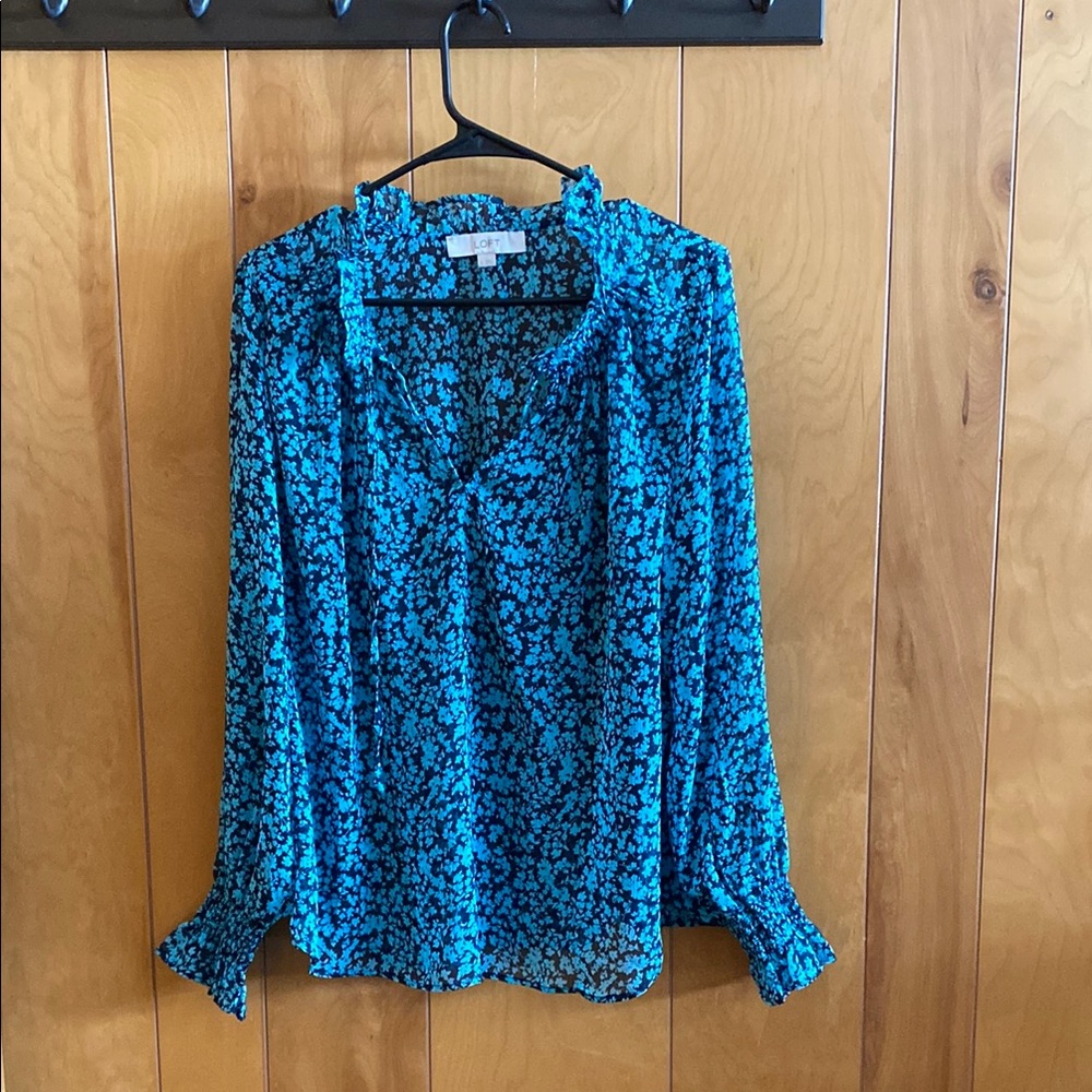 Floral Blue Women's Top